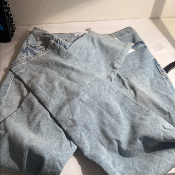 New button off Light Blue Denim Jeans Frame 32 slim fit mid rise - Picture 4 of 8